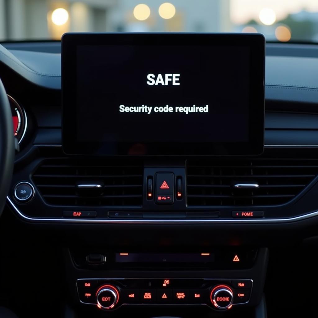 Audi Radio Display Showing "SAFE" Mode