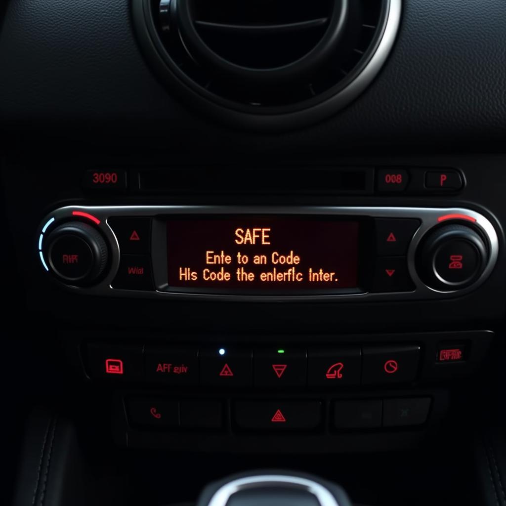 Audi Radio Displaying "SAFE"