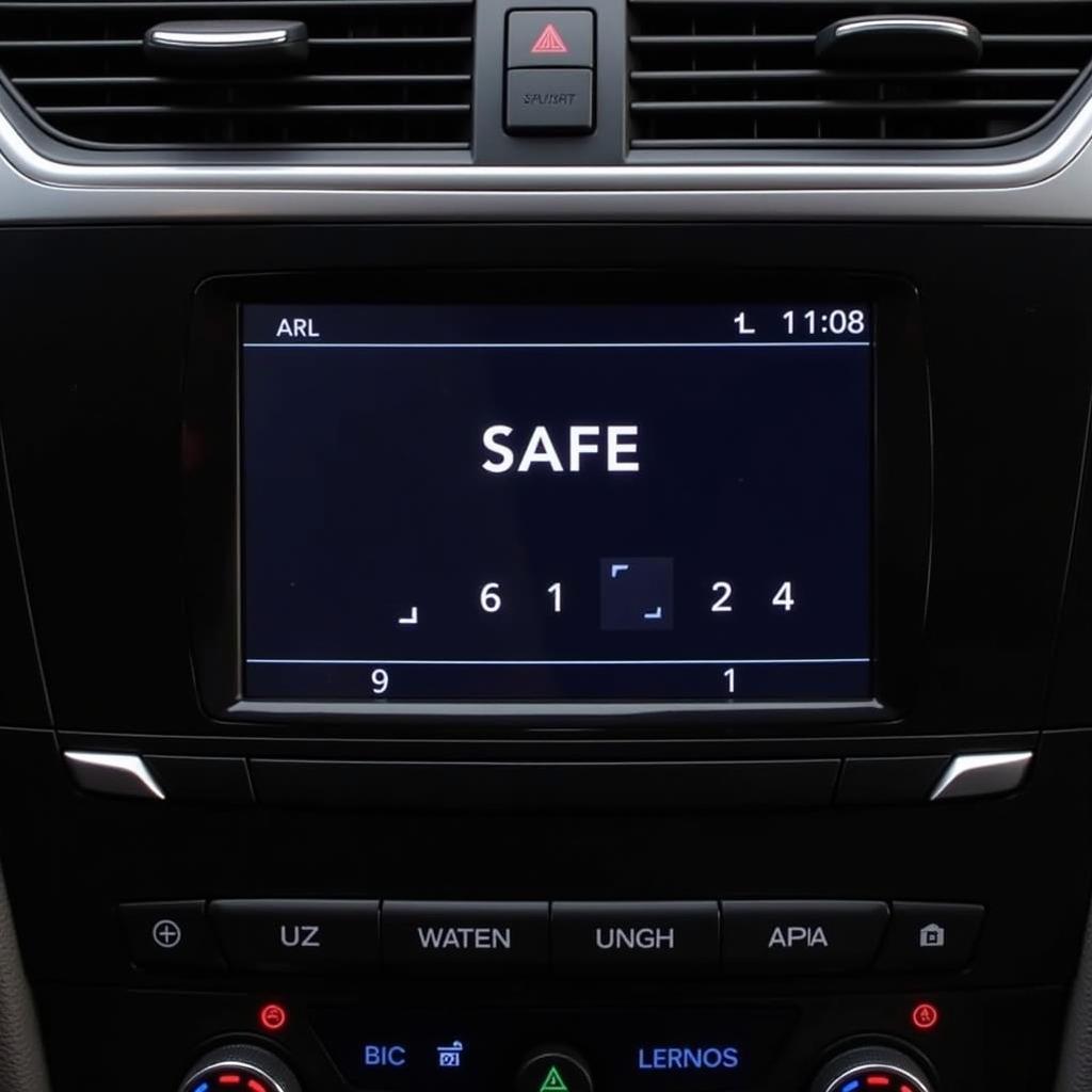 Audi RNS-E Safe Mode Screen