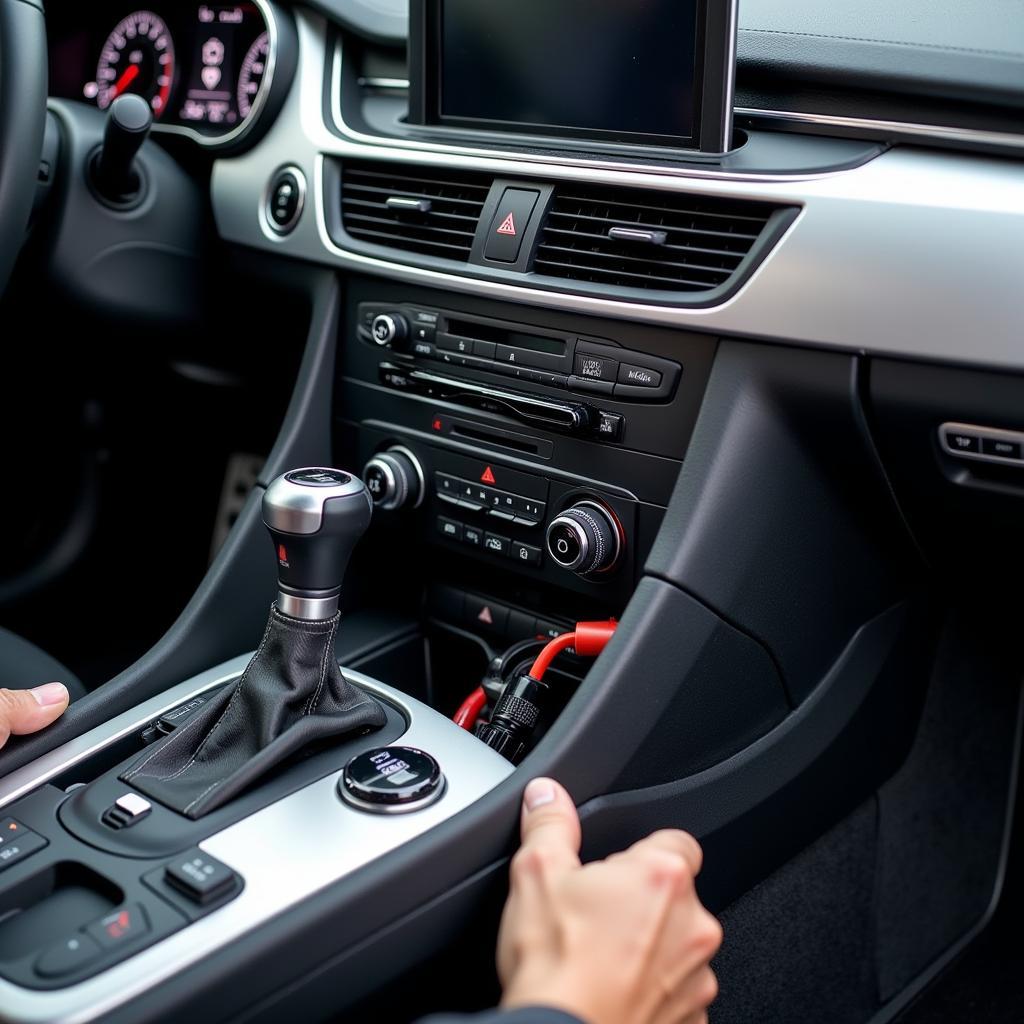 Technician Repairing the Climate Control System in an Audi TT 8N