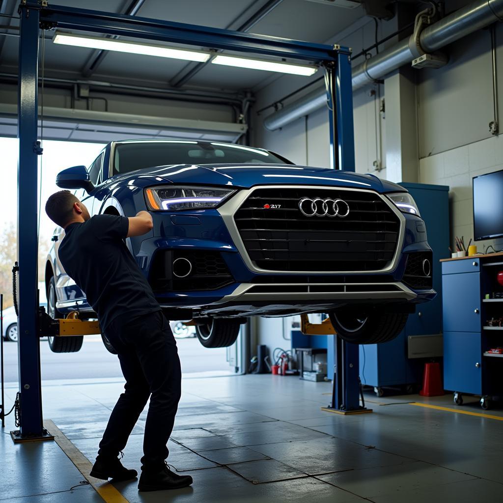 Audi Undergoing Regular Service