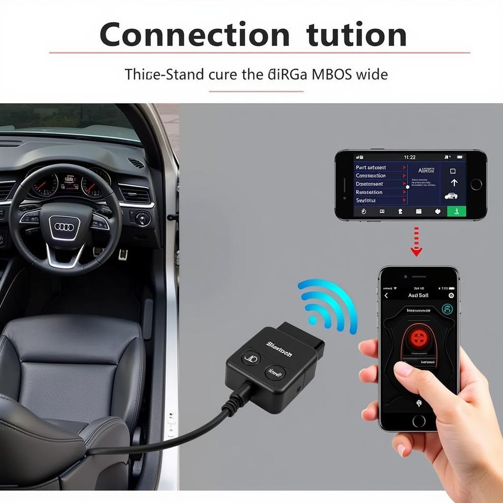 Audi VAG-COM OBD2 Bluetooth App Android Connection Diagram