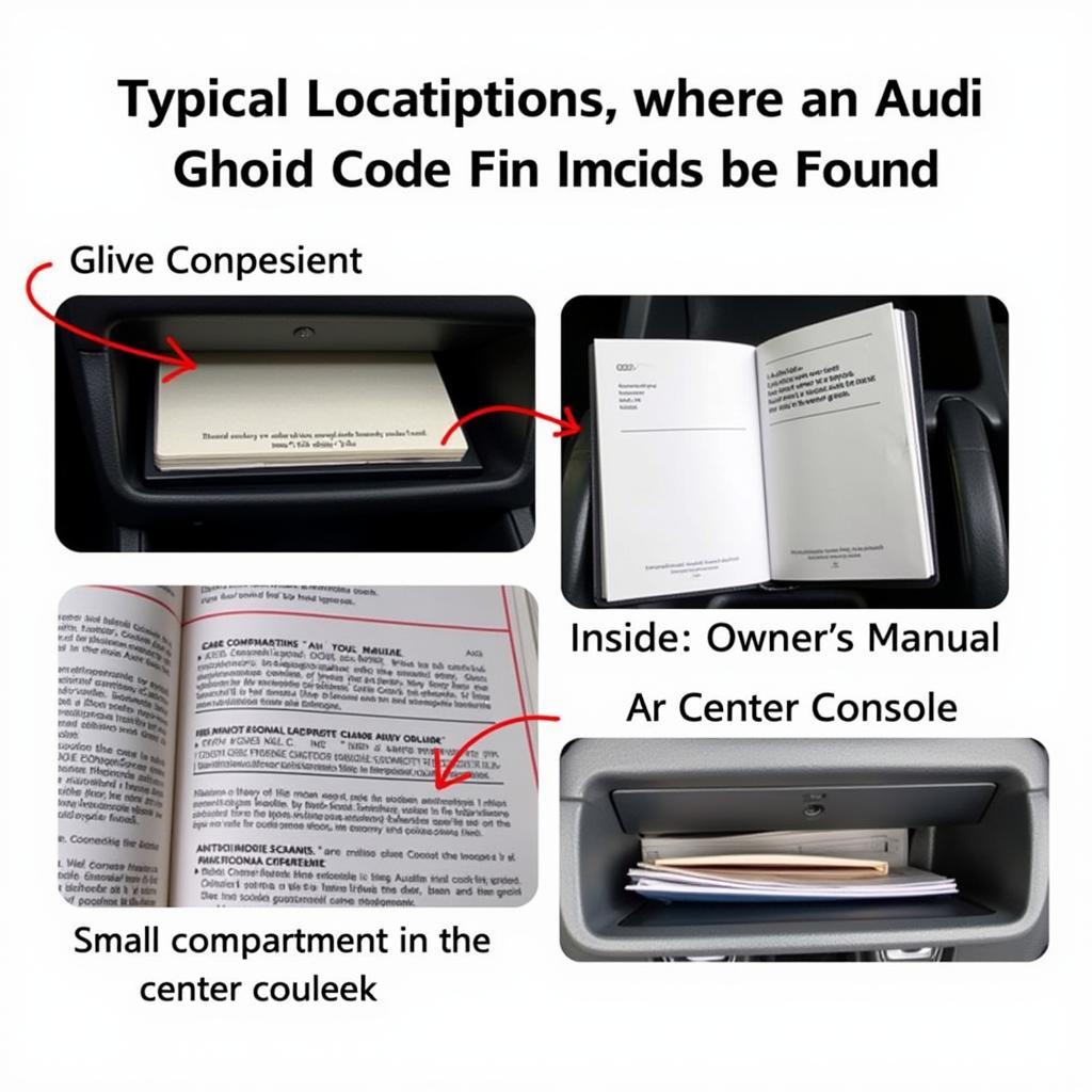 Location of Audi Vehicle Code Card