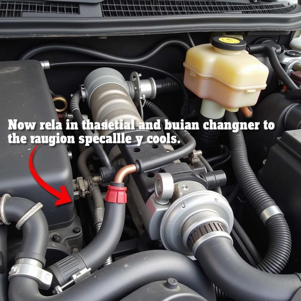 Auxiliary Coolant Pump Location in a Car Engine Bay