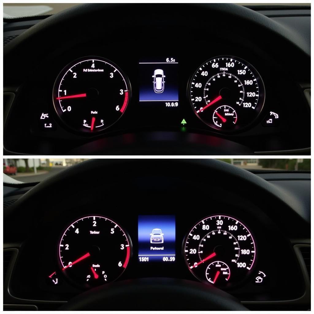 Car Dashboard After VAG-COM Tweaks