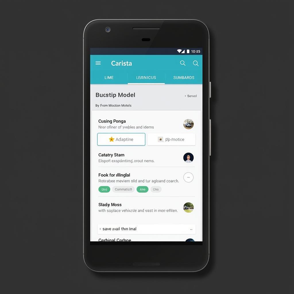 Carista Mobile App Interface Screenshot