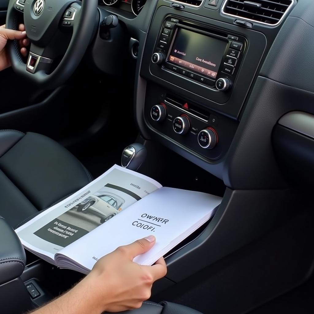 Checking VW Owner's Manual for Radio Code