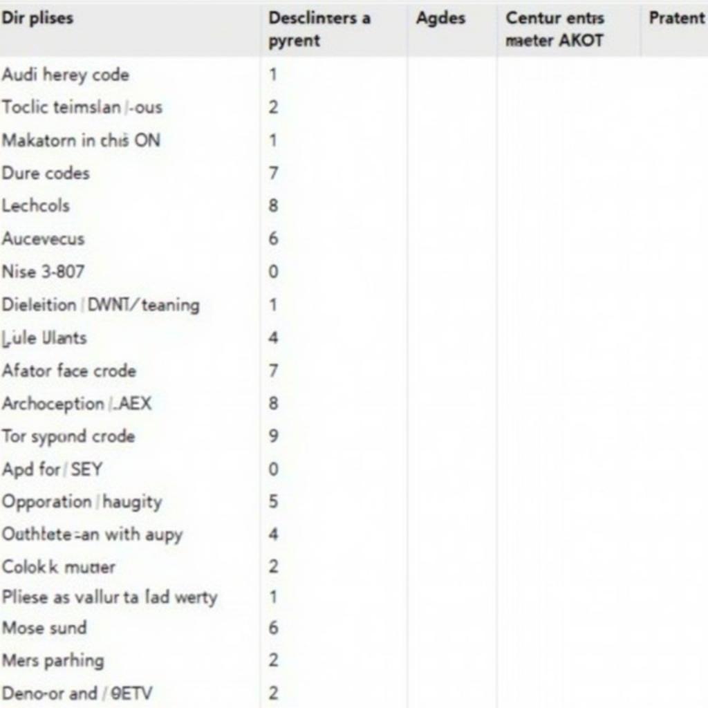 Common Audi e-tron Error Codes