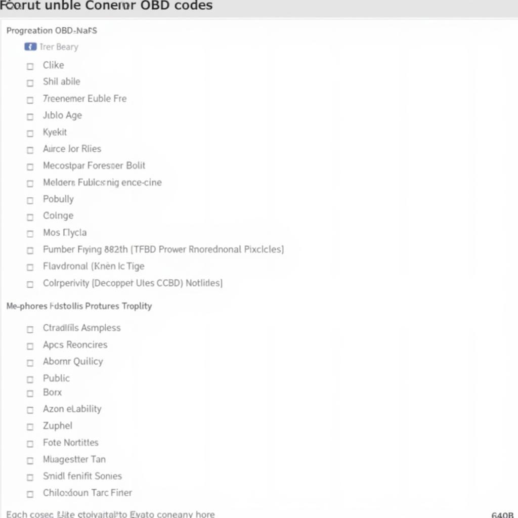 Common OBD2 Code Definitions for Audi A4