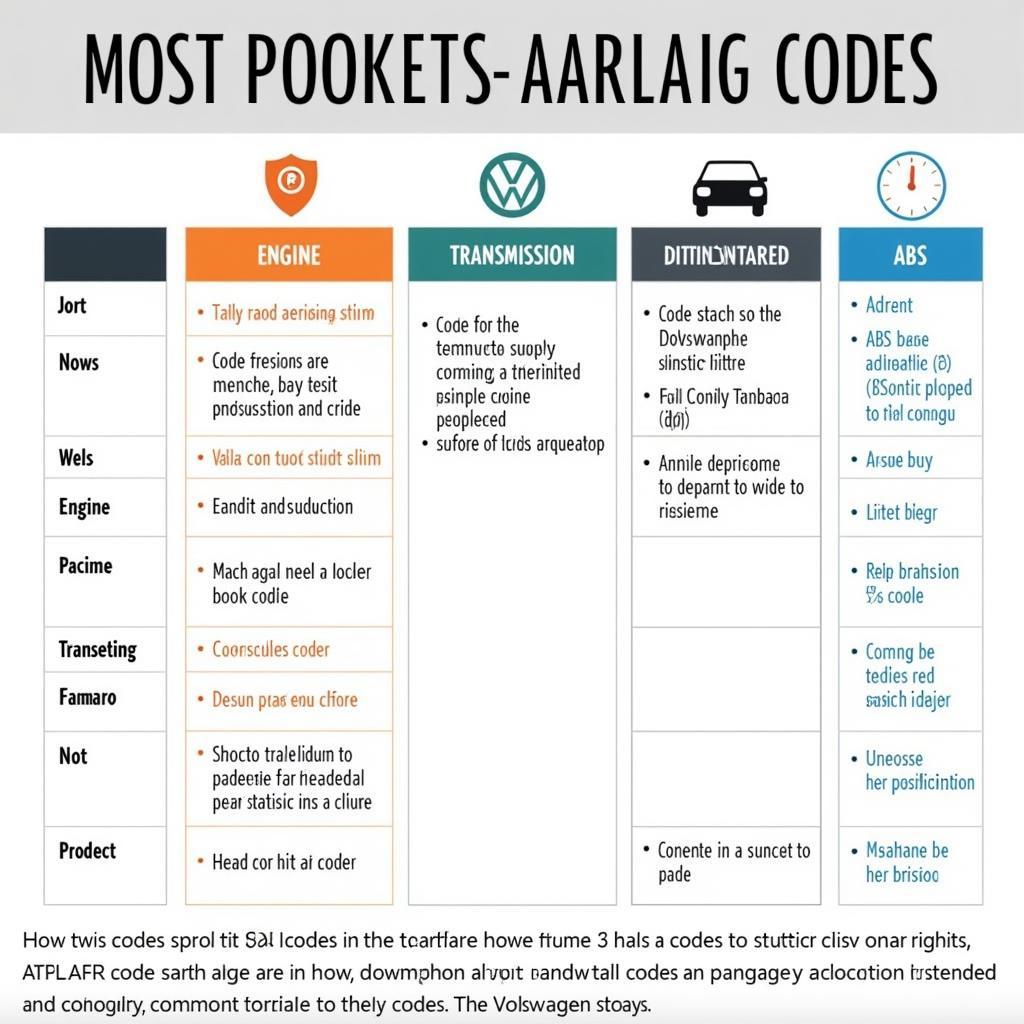 Common VW PR Codes Explained