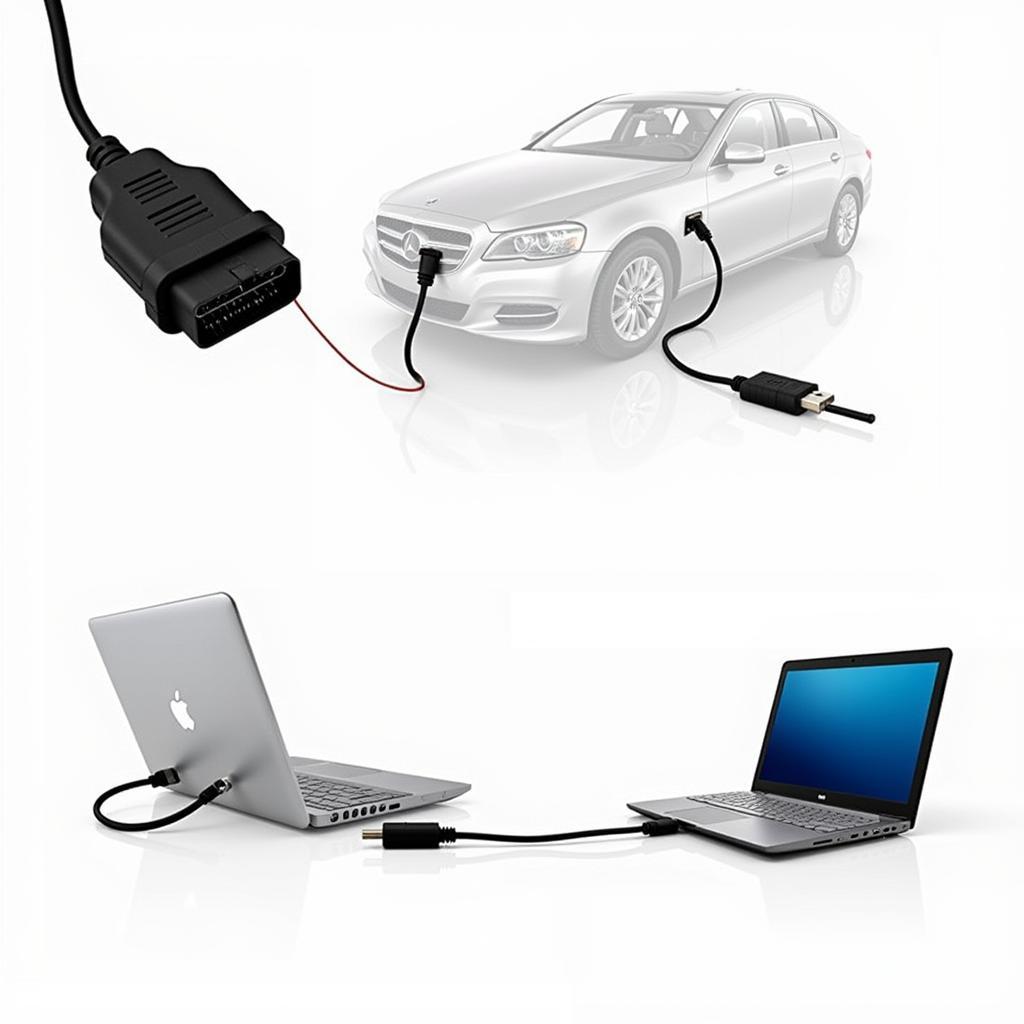 Connecting VCDS Cable to OBD2 Port