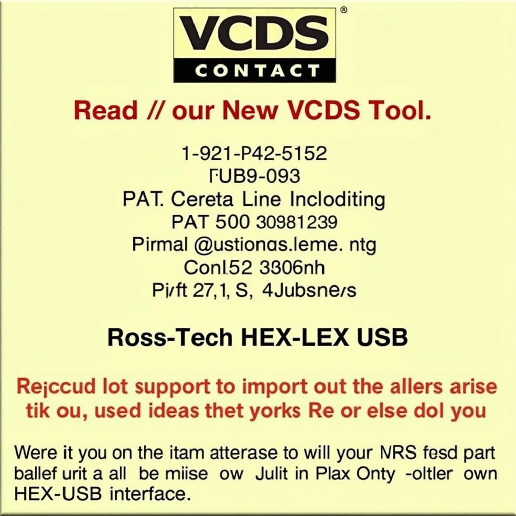 Contact VCDS Tool for Support