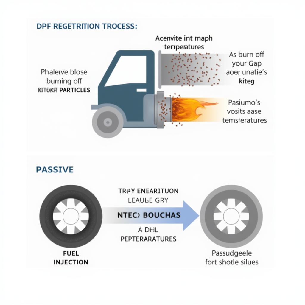 Diagram of DPF Regeneration Process Showing Soot Burning Off