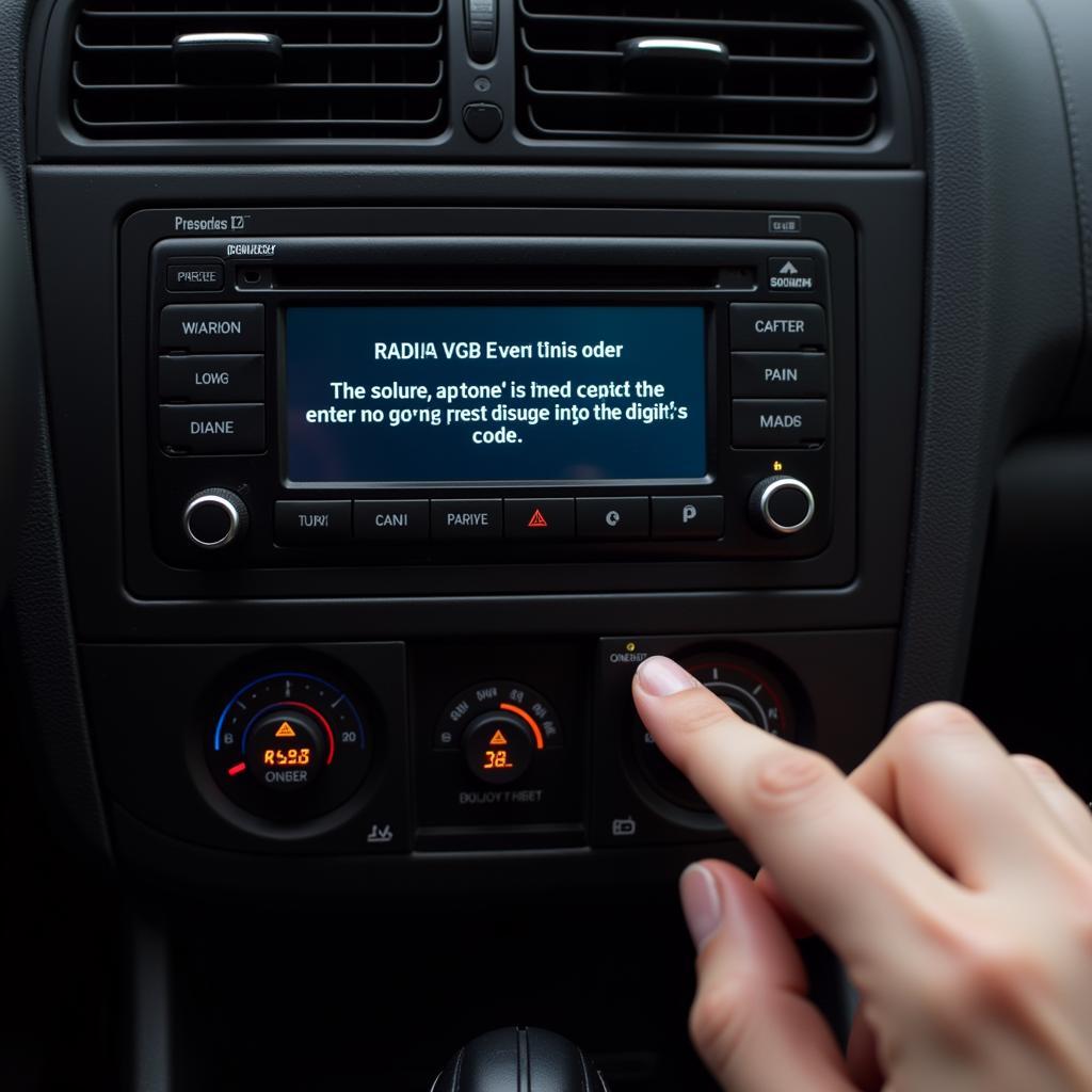 Entering VW Bora Radio Code Using Preset Buttons