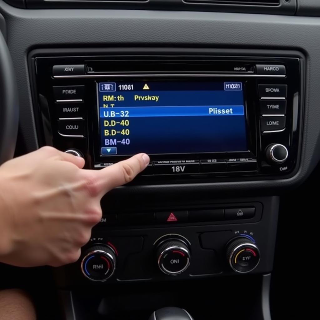 Entering VW Radio Code Using Preset Buttons