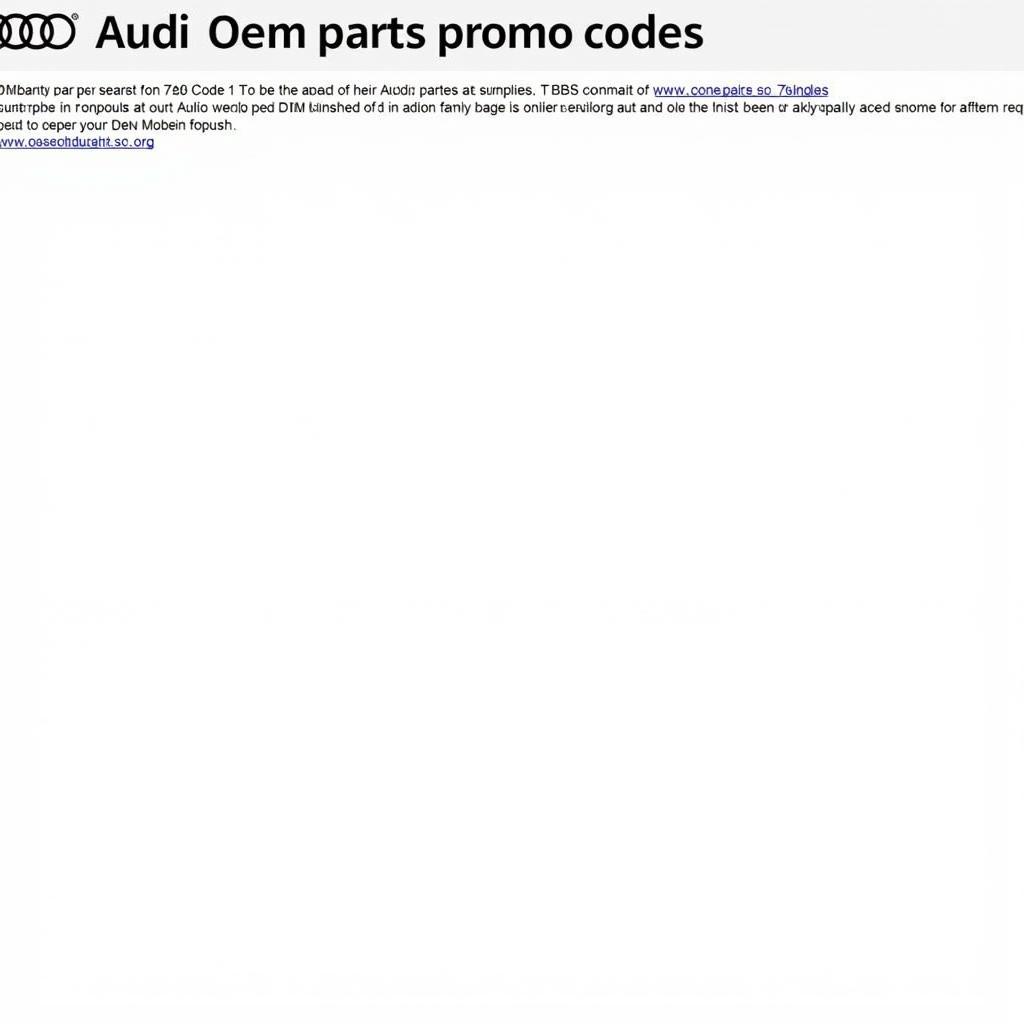 Finding Audi OEM Parts Promo Codes Online