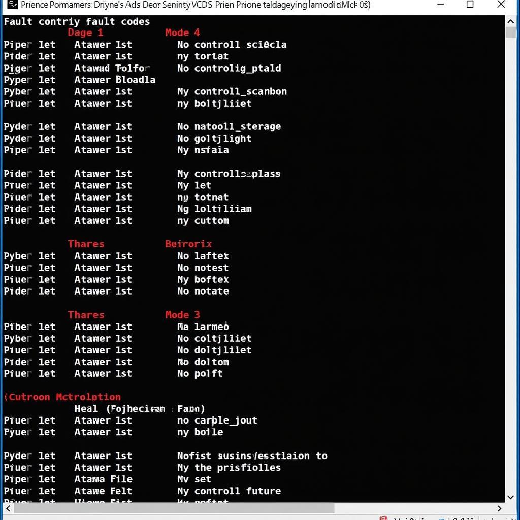 Golf Mk7.7 VCDS Mode 03 Showing Fault Codes