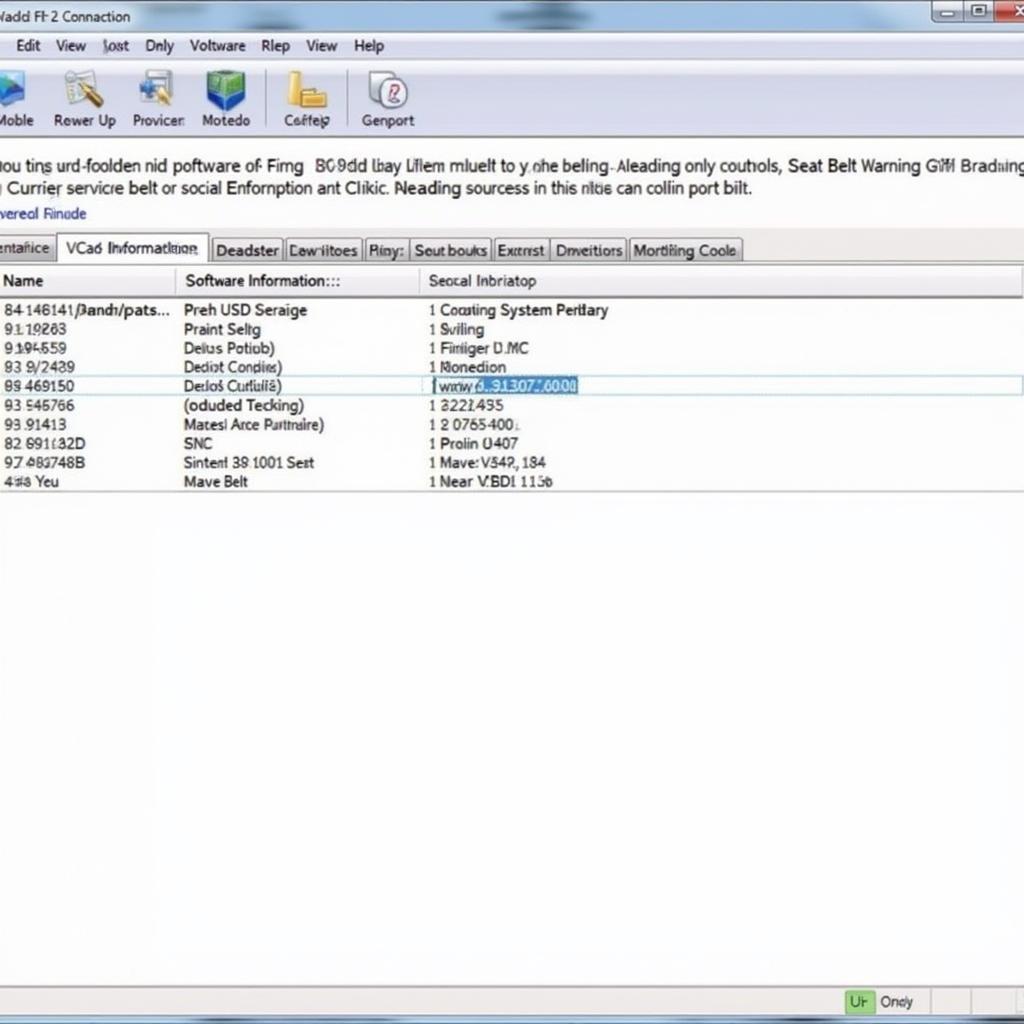 Identifying VCDS Seat Belt Warning Version Screenshot