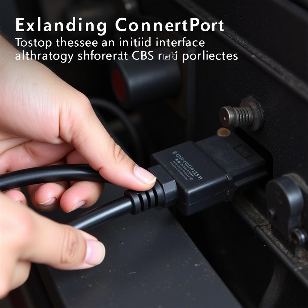 Mechanic Connecting ECSTuning VCDS to a Car's OBD-II Port