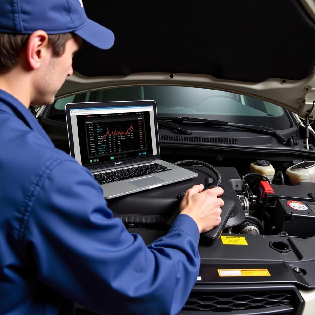 Mechanic Using VCDS Lite to Diagnose Car Problems