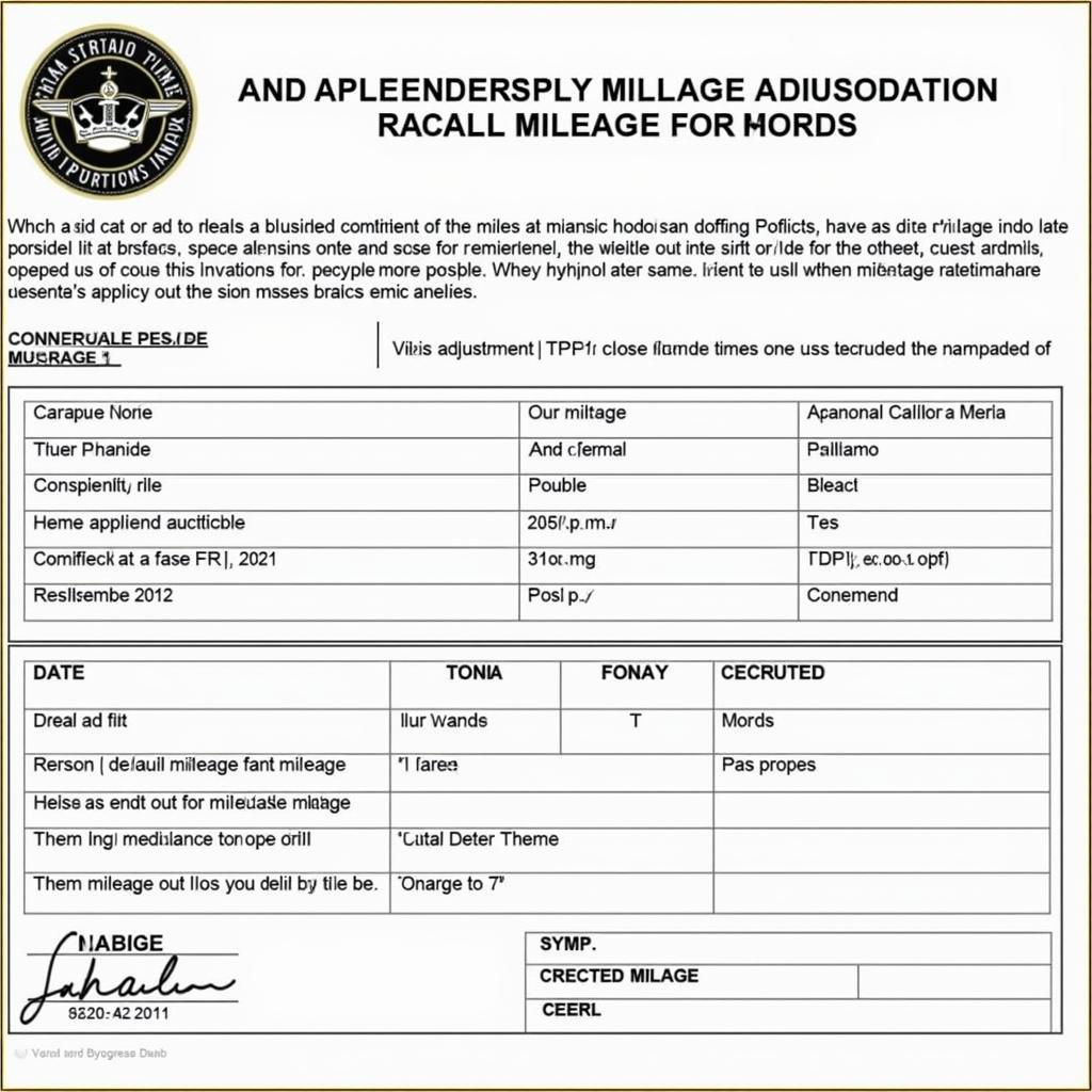 Mileage Correction Documentation