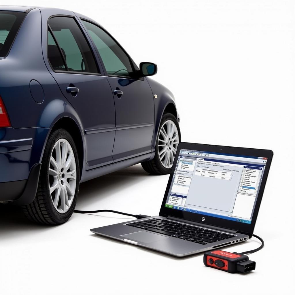 Mk4 Golf Connected to VCDS for Oil Pressure Reading