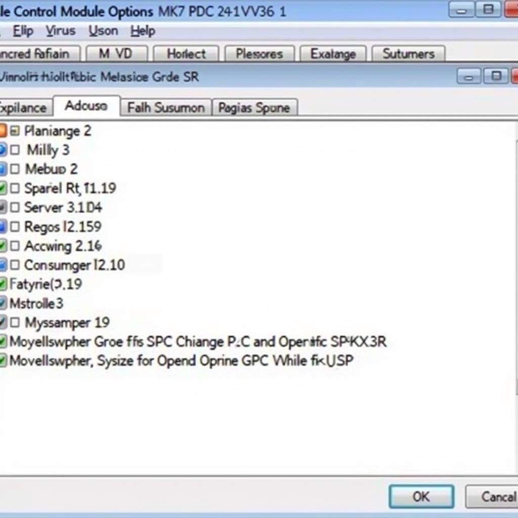 MK7 VCDS Tweak Interface Screenshot