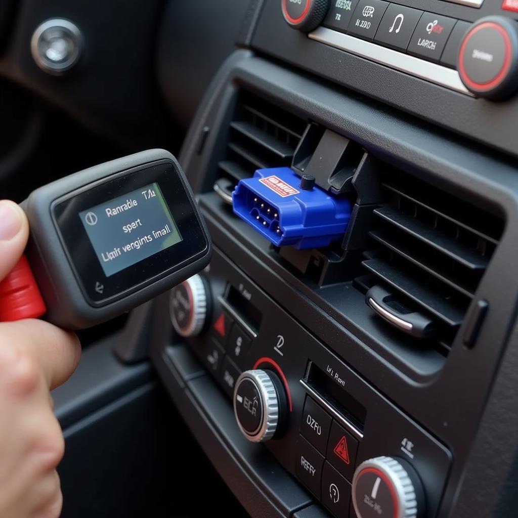 OBD-II Code Reader Connected to 2008 Audi A4