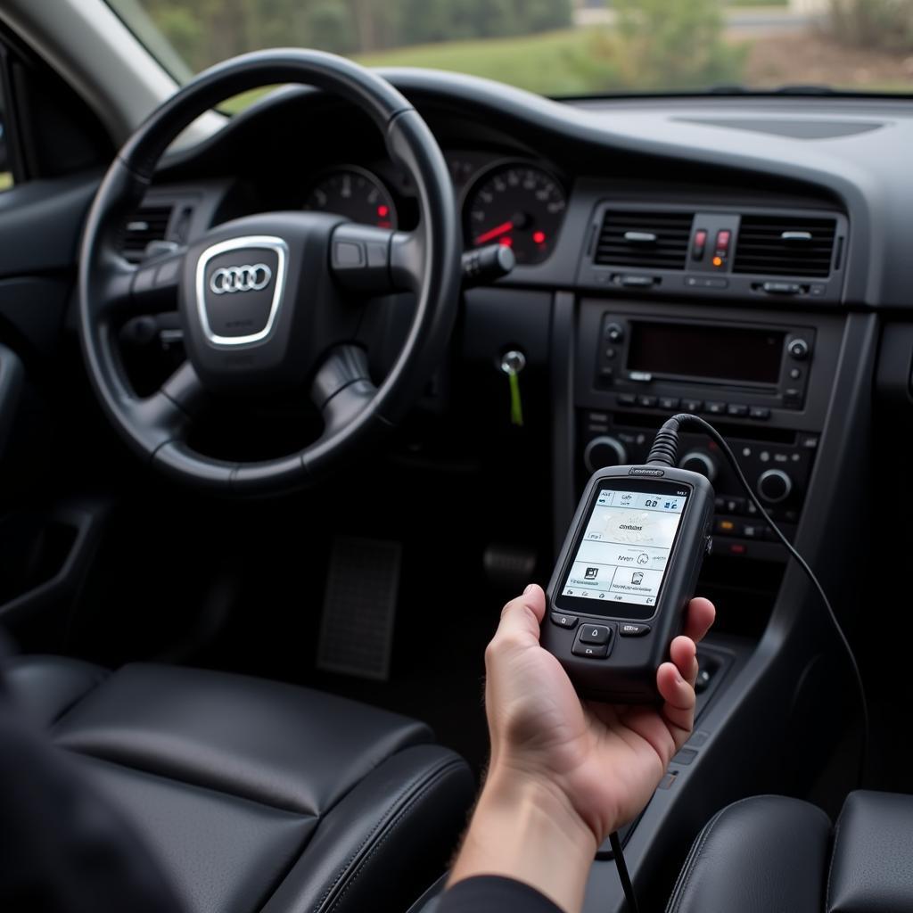 OBD2 Scanner Connected to a 2004 Audi A4