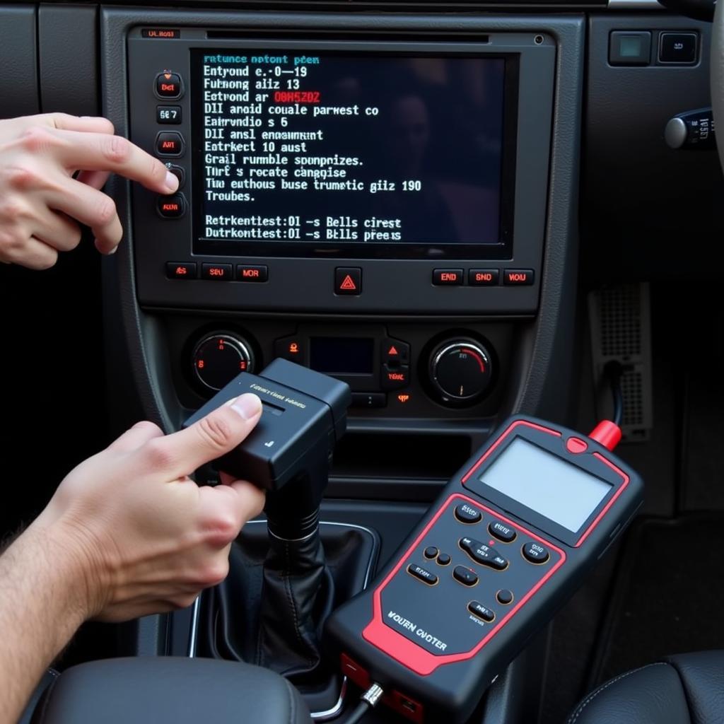 OBD2 Scanner Reading Codes on 2002 Audi A4