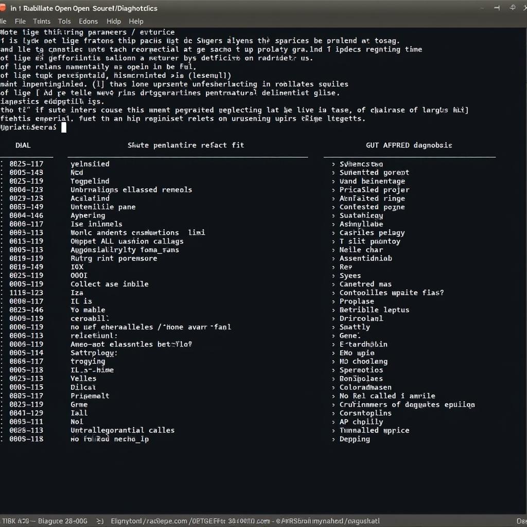 Open Source Diagnostic Software Interface