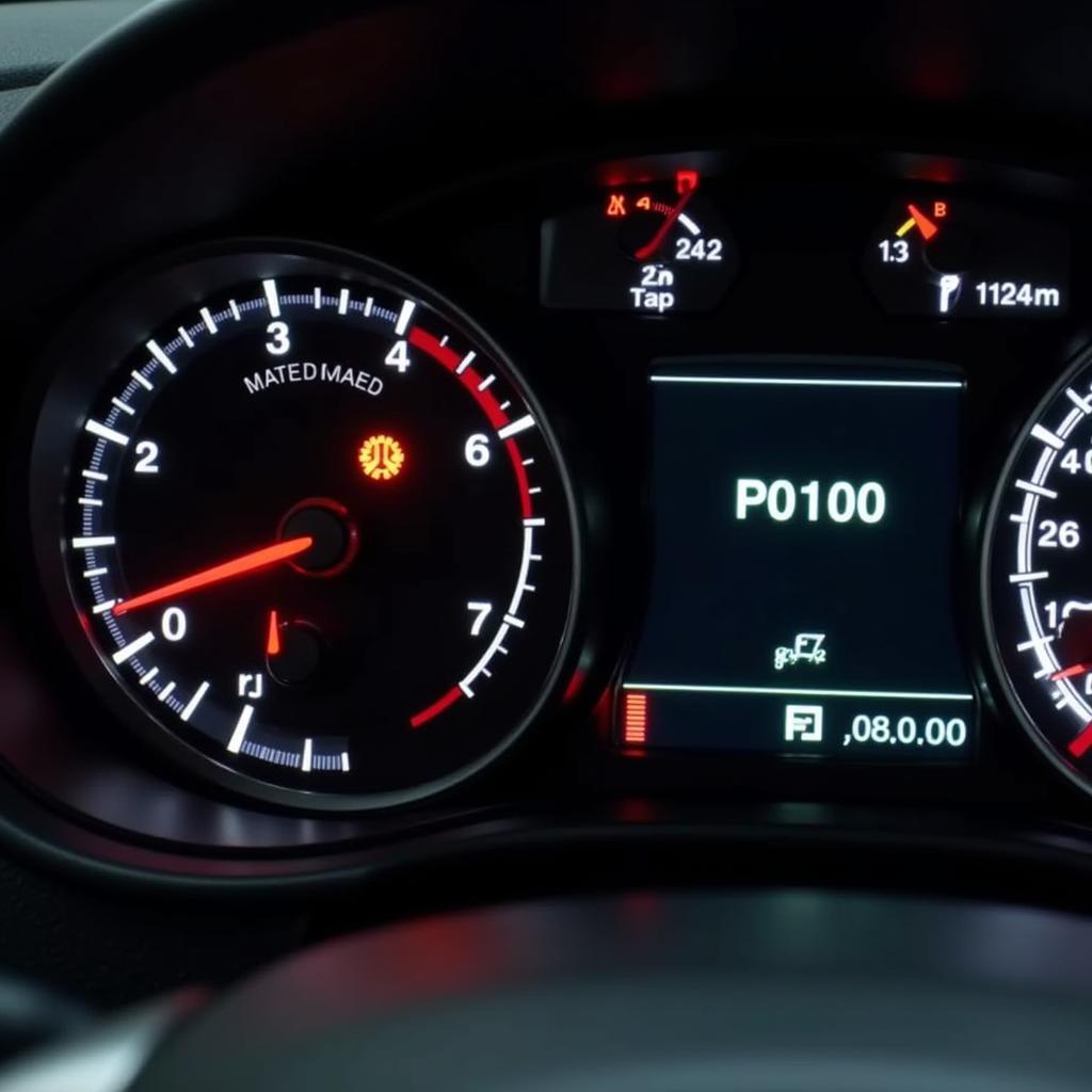 P0100 Fault Code Displayed on Car Dashboard