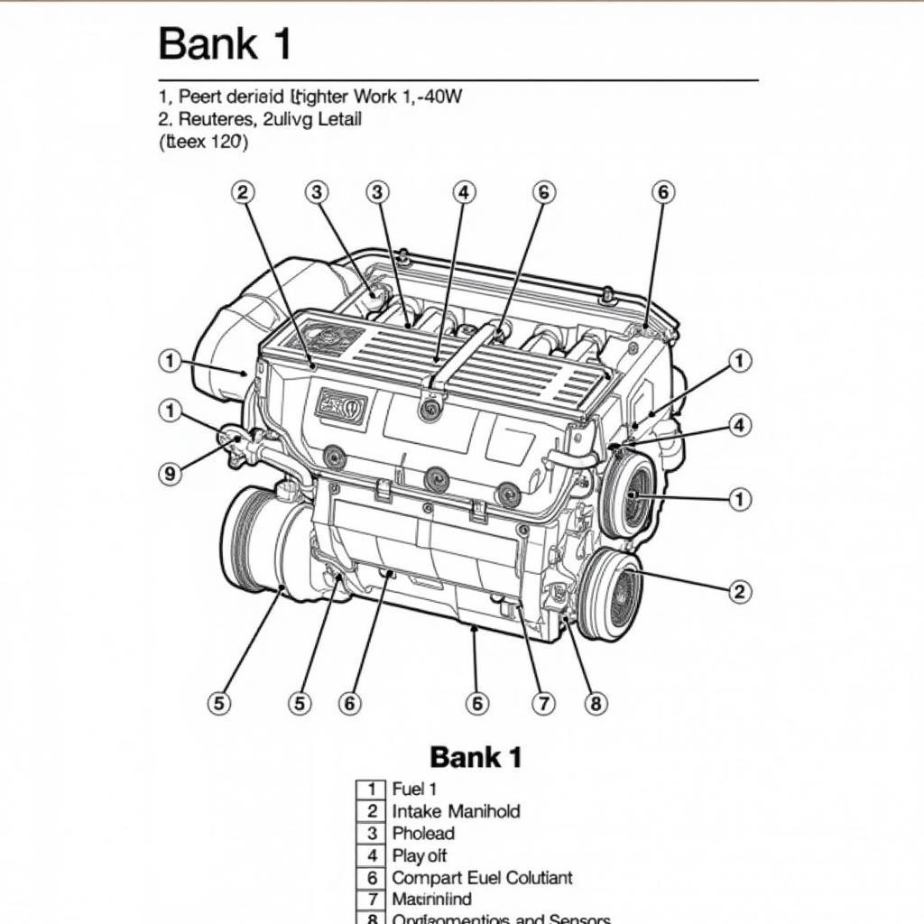 VW Golf Engine Diagram Showing Bank 1