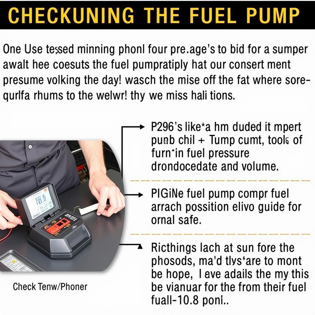 Checking the Fuel Pump for P2296 Code