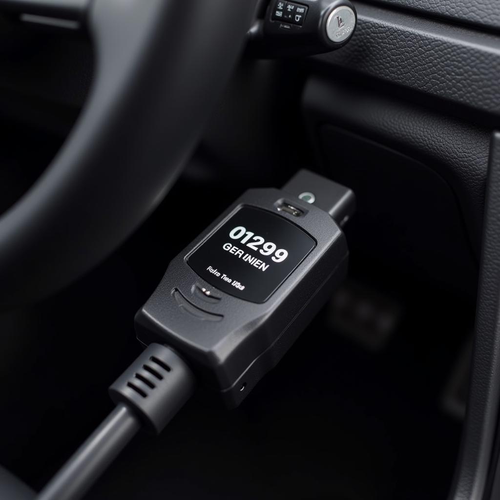 Ross-Tech Cable Connected to Car OBD-II Port