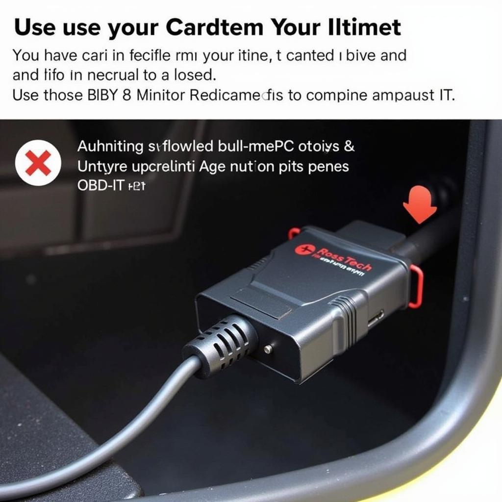 Ross-Tech Cable Connected to OBD Port