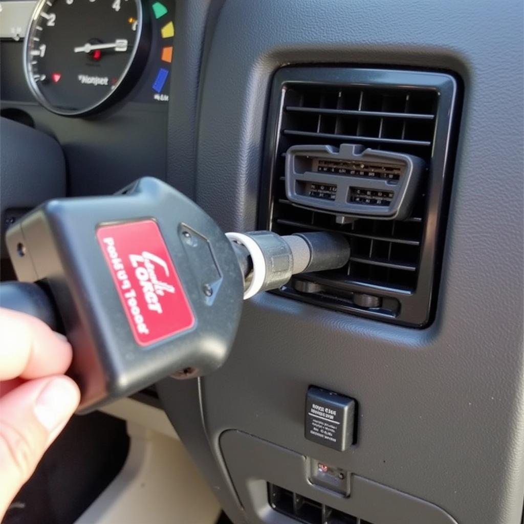 Ross-Tech Cable Connected to OBD Port