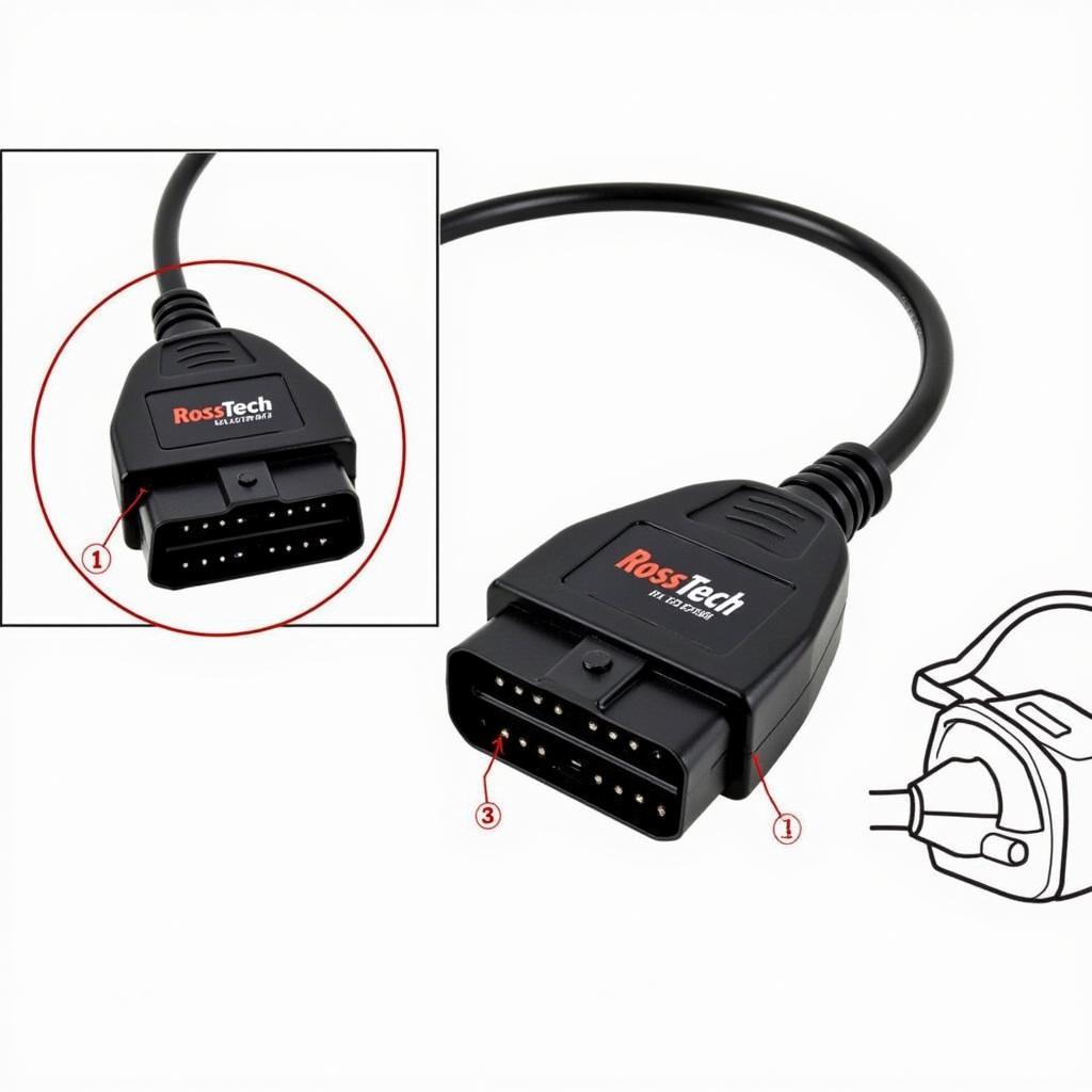 Connecting Ross Tech Cable to Golf Mk7 OBD-II Port