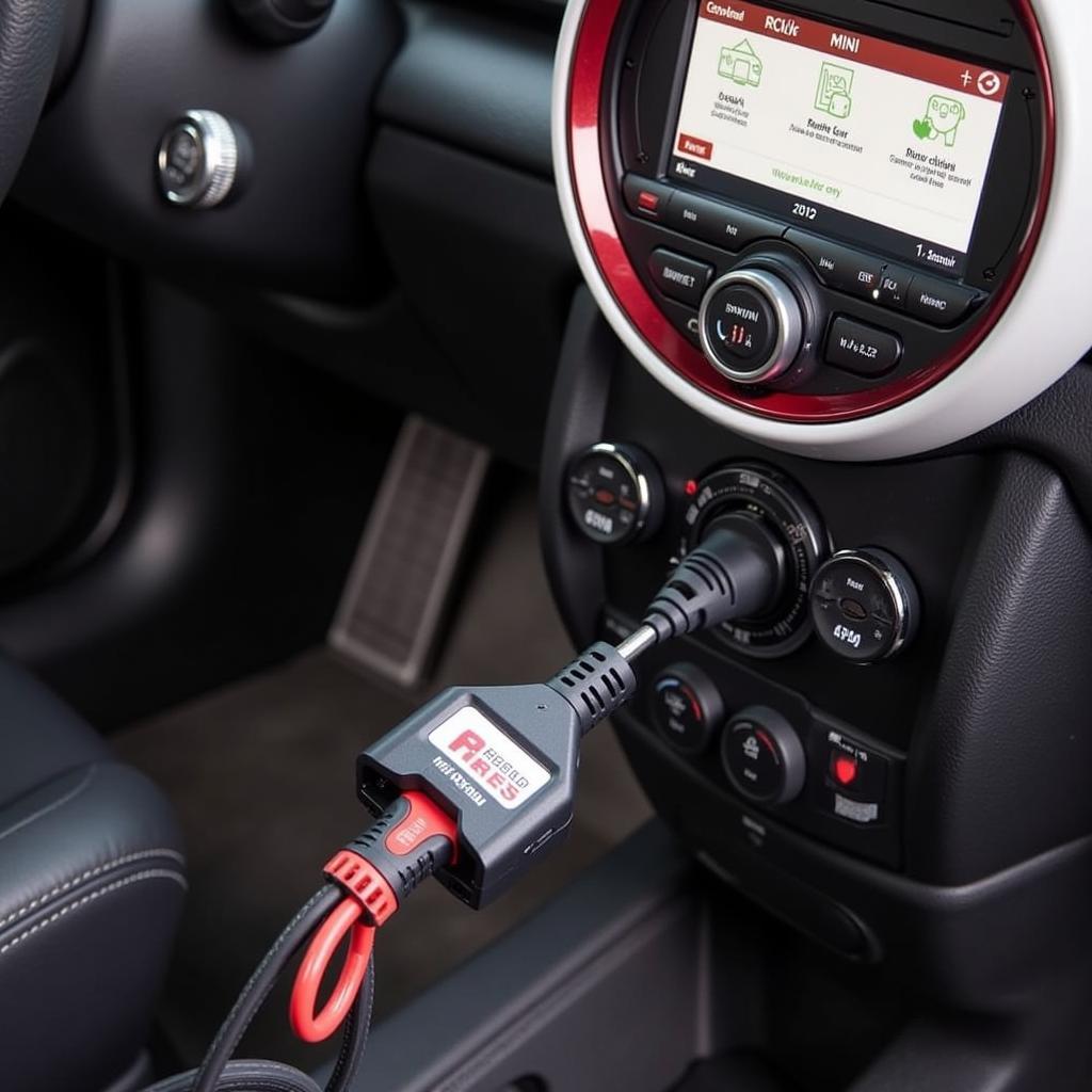 Ross Tech Cable connected to a Mini Cooper