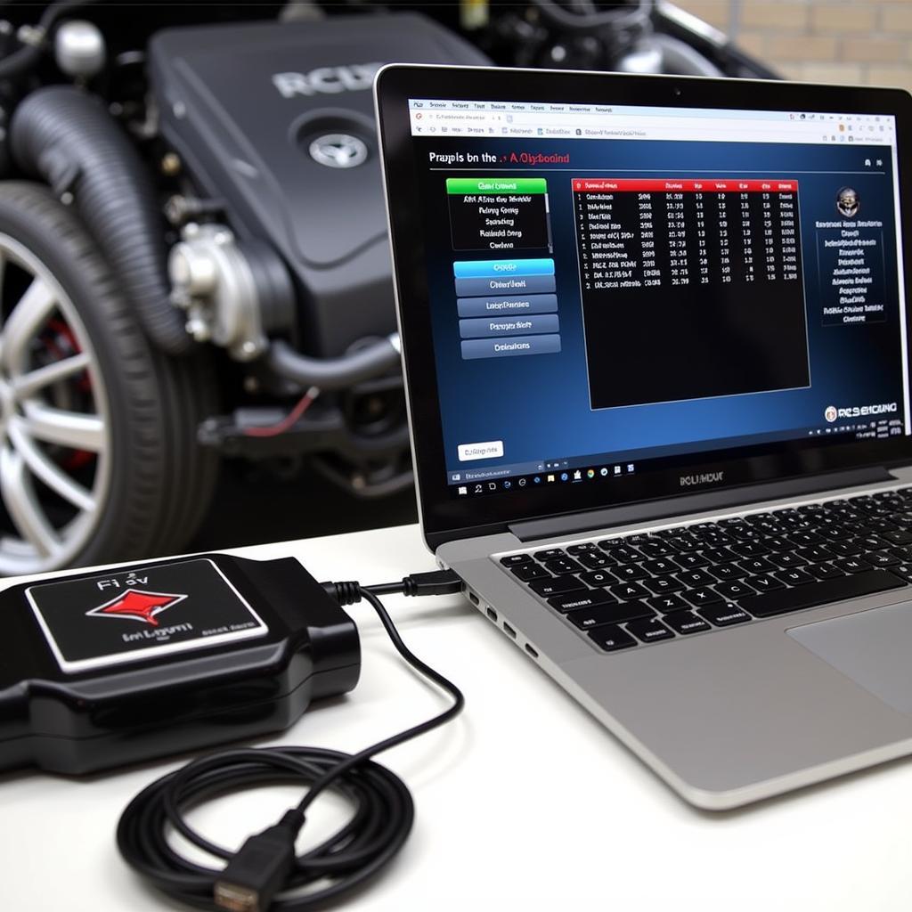 Ross-Tech KII-USB diagnosing car engine