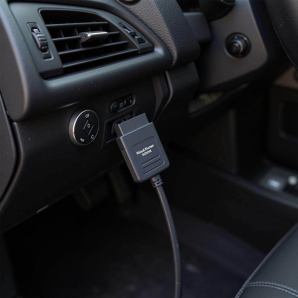 Ross Tech KII-USB Interface connected to car's OBD port