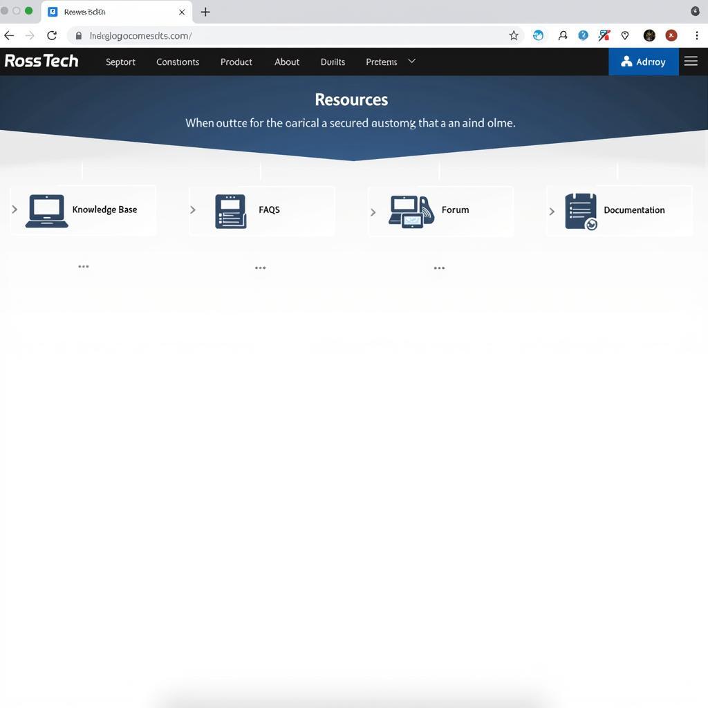 Ross-Tech Online Resources Website Screenshot