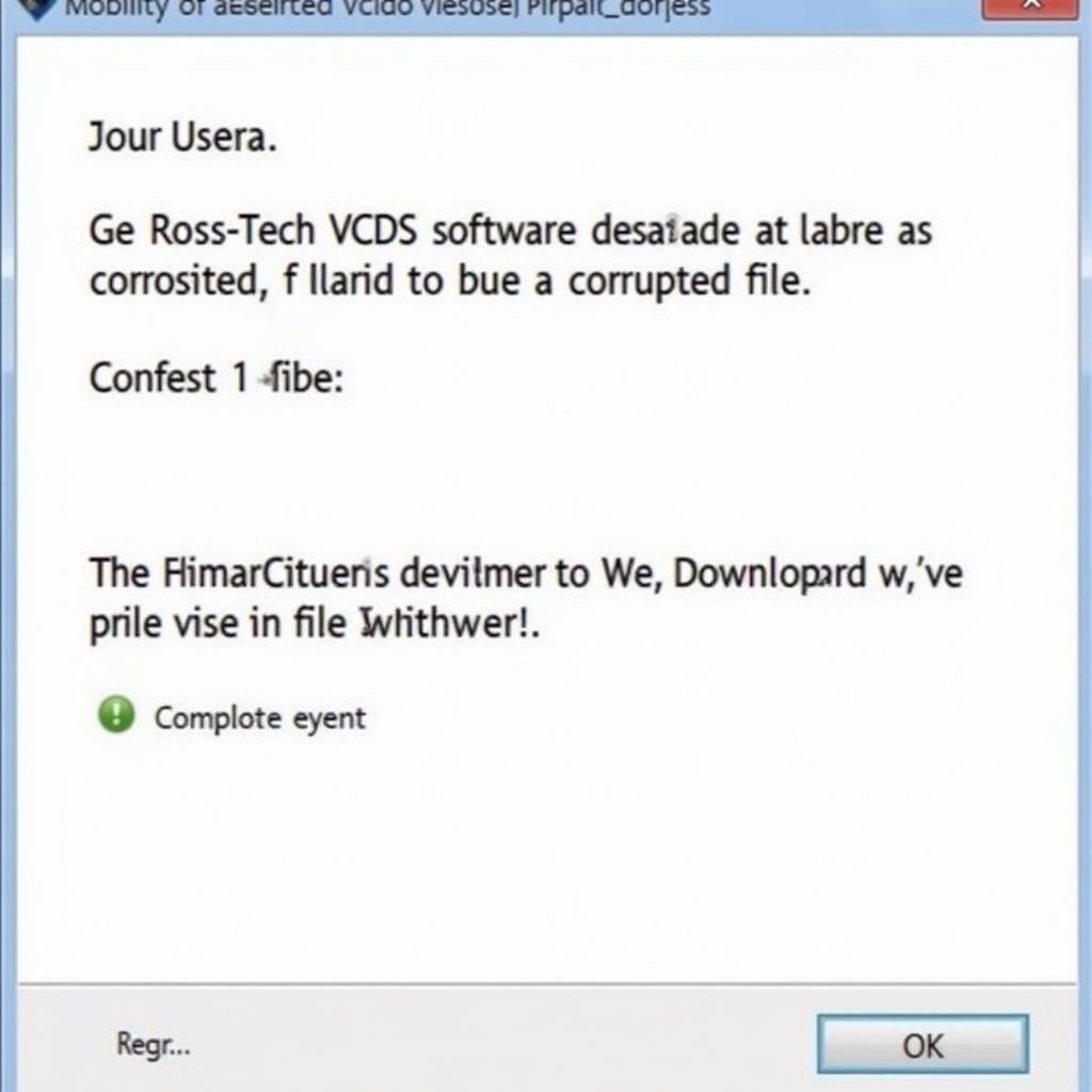 Ross-Tech Software Download Error Message