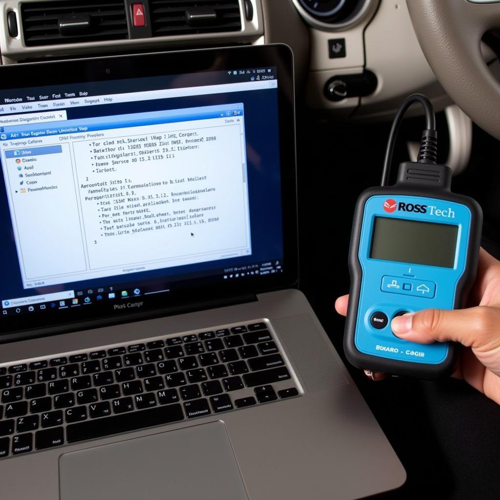 Ross-Tech VAG Scanner Diagnosing a Car