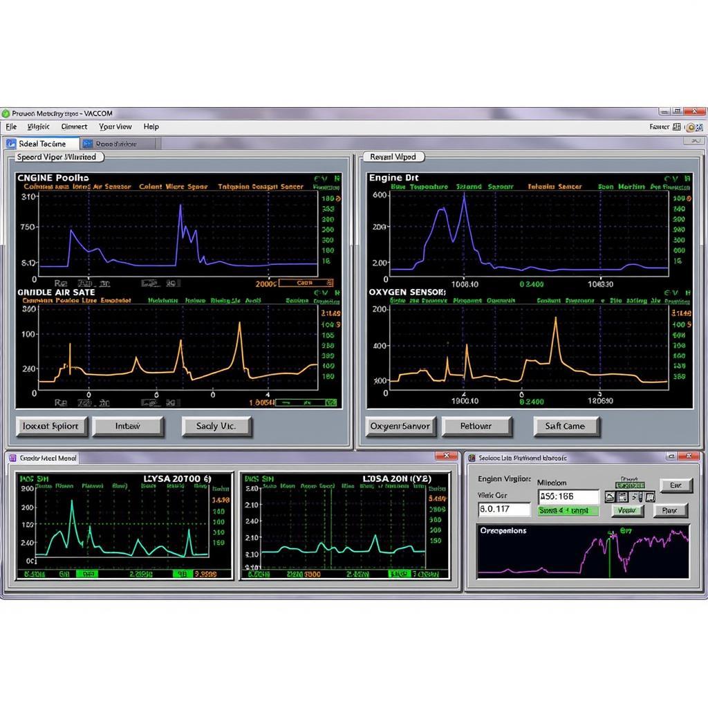 Ross-Tech VAGCOM Display Showing Real-Time Data from Car Sensors