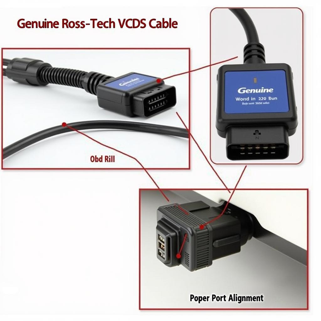 Ross-Tech VCDS Cable Connected to OBD2 Port