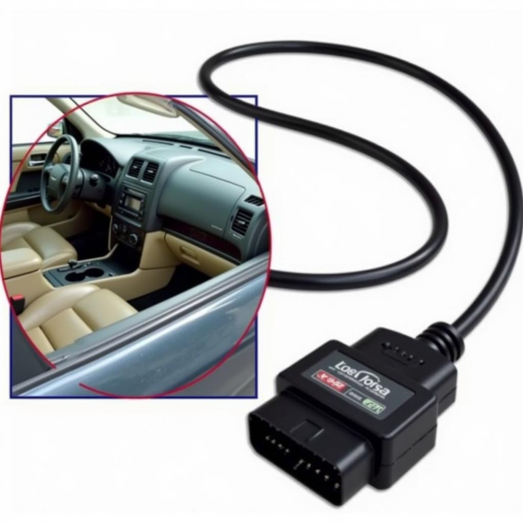 Ross-Tech VCDS Interface Connected to a Car's OBD-II Port