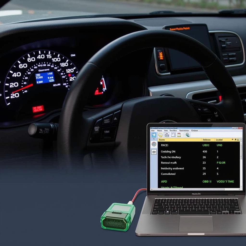 Ross-Tech VCDS Scanning Car Dashboard