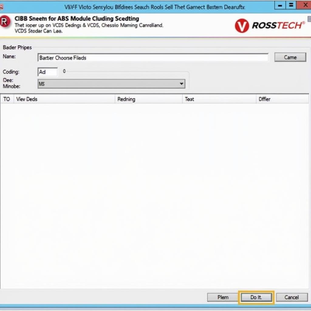 Ross-Tech VCDS Software Displaying ABS Coding Screen