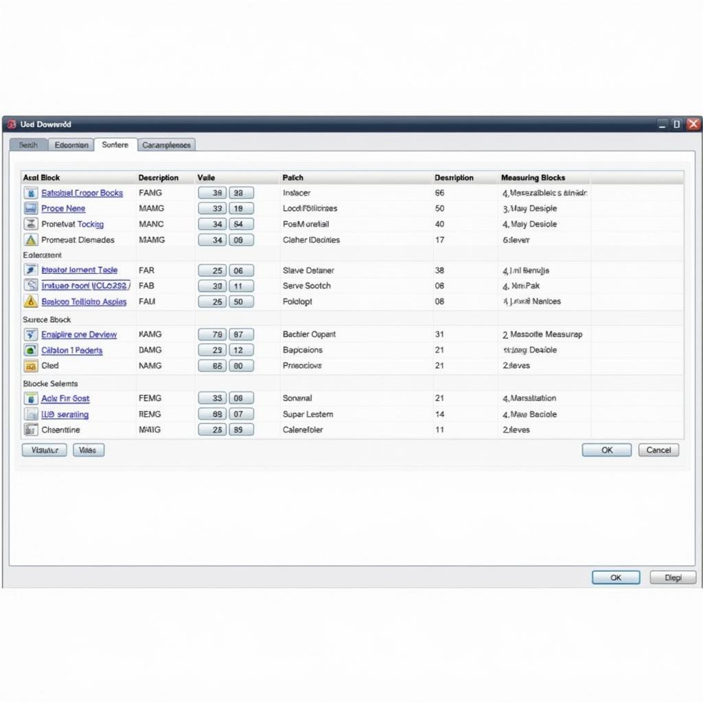 Ross Tech VCDS Software Displaying Measuring Blocks